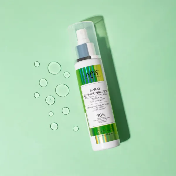 Apis Natural Cosmetics Natural Solution 3% Baicapil posilňujúci sprej proti vypadávaniu vlasov 150 ml