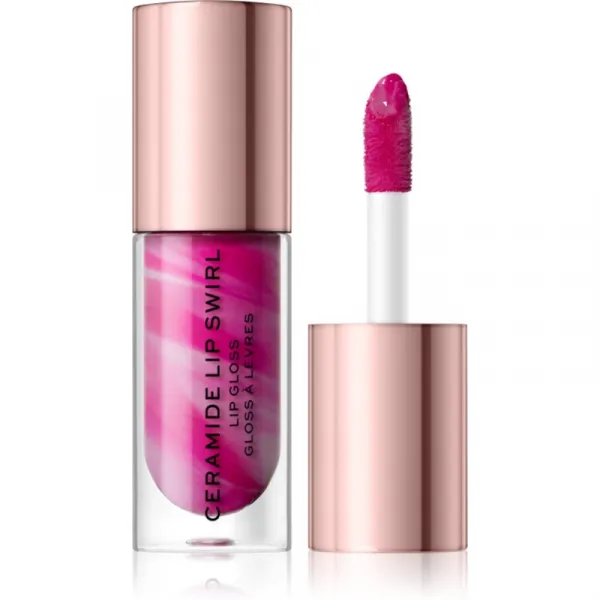 Revolution Ceramide Swirl hydratačný lesk na pery odtieň Berry Pink 4.5 ml