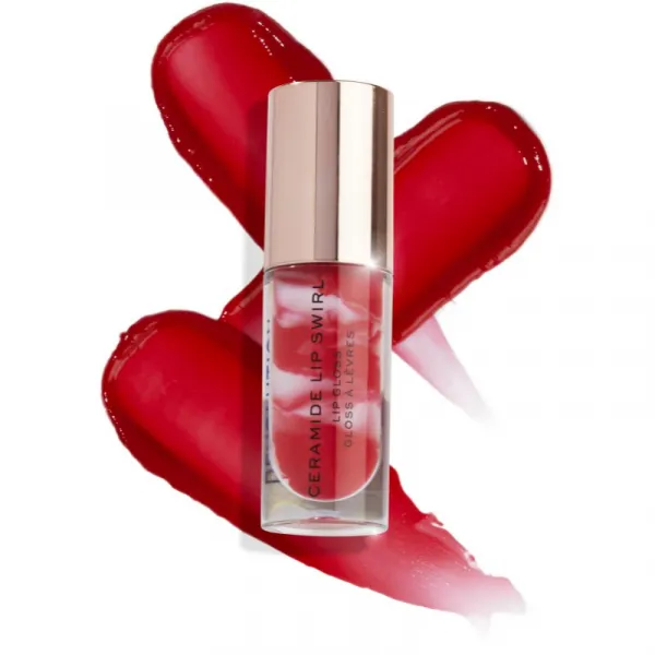 Revolution Ceramide Swirl hydratačný lesk na pery odtieň Bitten Red 4.5 ml