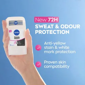 Nivea Black & White Invisible Clear tuhý antiperspitant 50 ml