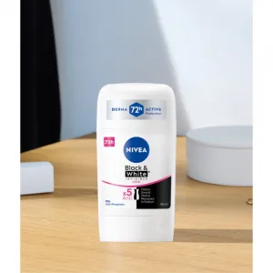 Nivea Black & White Invisible Clear tuhý antiperspitant 50 ml