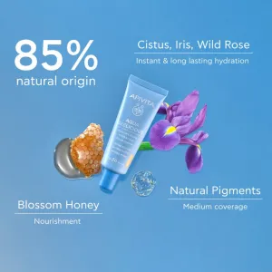 Apivita Aqua Beelicious Tinted Fluid SPF30 ľahký tónovací fluid pre rozjasnenie pleti SPF 30 40 ml