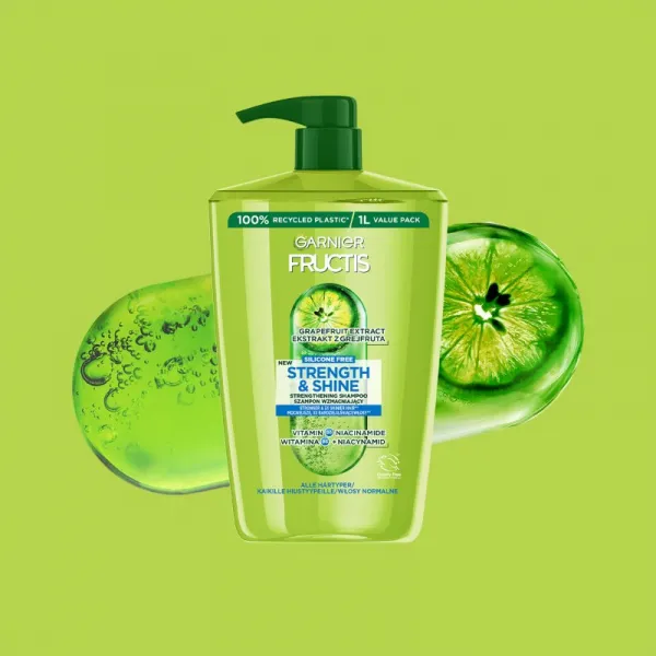 Garnier Fructis Strength & Shine posilňujúci šampón pre všetky typy vlasov 1000 ml