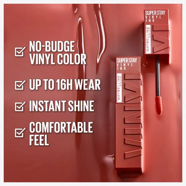 MAYBELLINE NEW YORK SuperStay Vinyl Ink dlhotrvajúci tekutý rúž 95 CAPTIVATED 4.2 ml