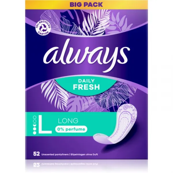 Always Daily Fresh Long, 0 % parfumov 52 ks