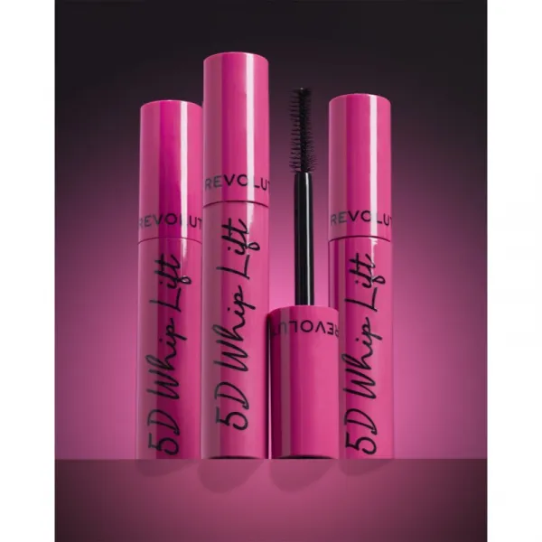 Revolution 5D Lash Whip Lift predlžujúca riasenka pre plné mihalnice odtieň Black 12 ml