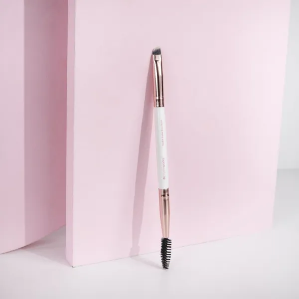Brushworks Double Ended Brow Brush štetec na úpravu obočia s kefkou 1 ks