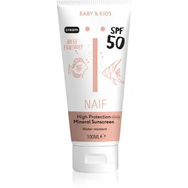 NAÏF Ochranný krém na opaľovanie SPF 50 pre deti a bábätká 100 ml