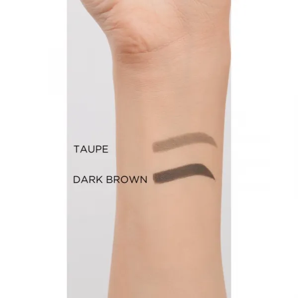 Eveline Cosmetics Brow & Go! vodeodolná ceruzka na obočie s kefkou 2 v 1 odtieň Dark Brown 4 g
