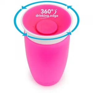 Munchkin Miracle 360° Cup hrnček Pink 12 m+ 296 ml