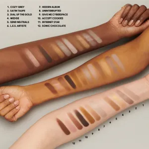 MAC Cosmetics Connect In Colour Eye Shadow Palette 12 shades paletka očných tieňov odtieň Unfiltered Nudes 12,2 g