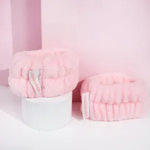 Brushworks Microfibre Wrist Wash Bands náramky proti stekajúcej vode pri umývaní tváre z mikrovláken 2 ks
