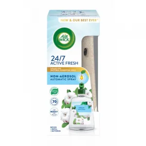 Air Wick Active Fresh Linen & White Orchid automatický osviežovač vzduchu s náplňou 228 ml