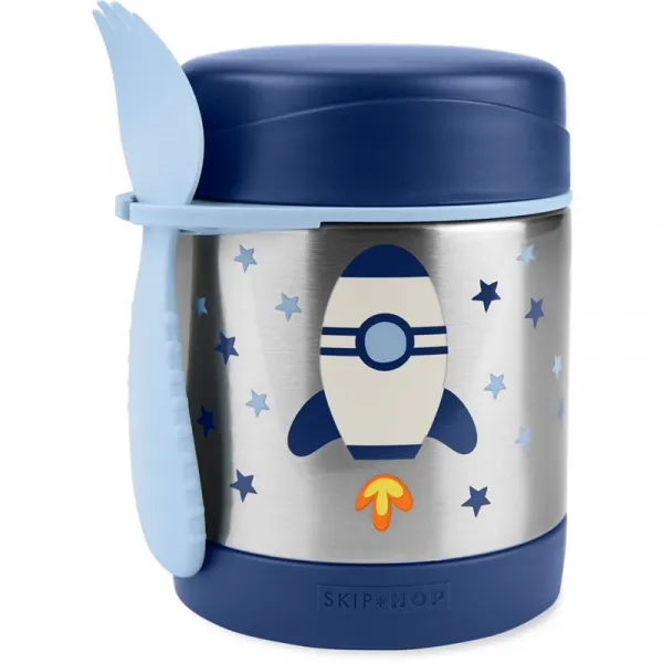 SKIP HOP - Spark Style Termoska na jedlo s lyžičko/vidličkou Raketa 325 ml, 3r+