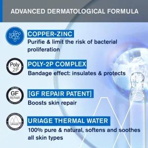 Uriage Bariéderm Cica-Cream with Copper-Zinc SPF 50+ reparačný krém s obsahom medi a zinku SPF 50+ 40 ml