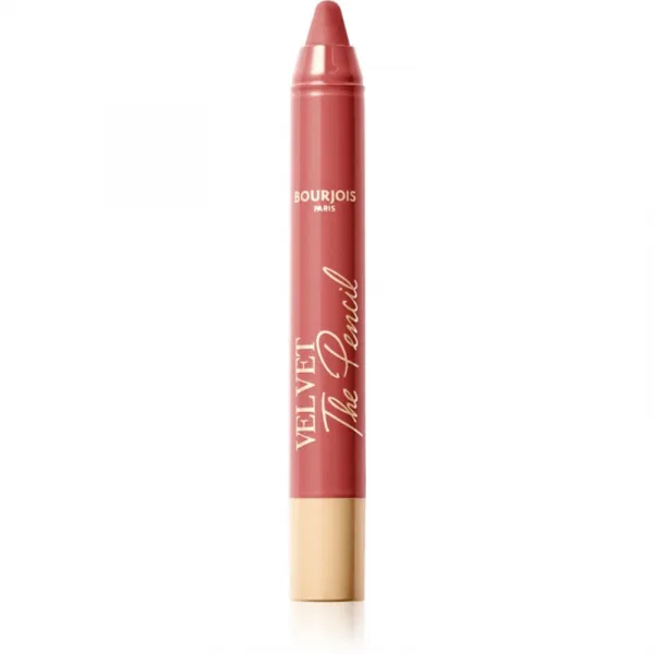 Bourjois Velvet the Pencil rúž v ceruzke s matným efektom odtieň 04 Less is Brown 1,8 g