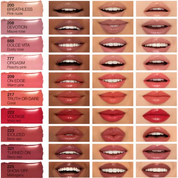 NARS Afterglow Sensual Shine Lipstick hydratačný lesklý rúž odtieň IDOLIZED 1.5 g