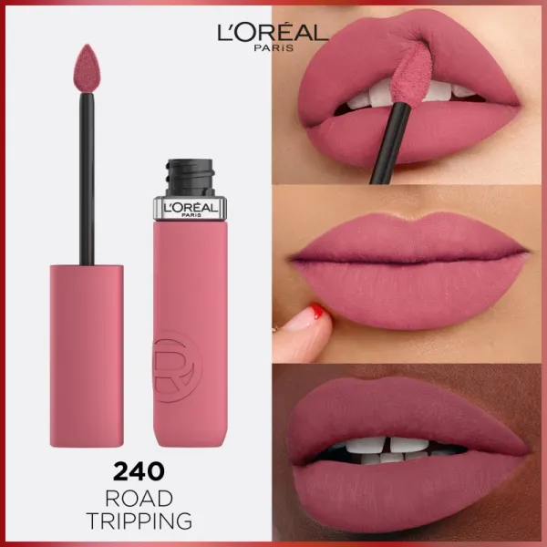 L’Oréal Paris Infaillible Matte Resistance matný hydratačný rúž odtieň 240 Road Tripping 5 ml