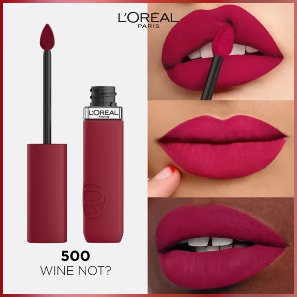 L’Oréal Paris Infaillible Matte Resistance matný hydratačný rúž odtieň 500 Wine Not? 5 ml