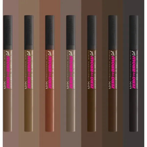 NYX Professional Makeup Zero To Brow Gel gél na obočie s aplikátorom odtieň 08 Black 2 ml