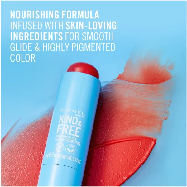 Rimmel Kind & Free multifunkčné líčidlo na oči, pery a tvár odtieň 003 Pink Heat 5 g
