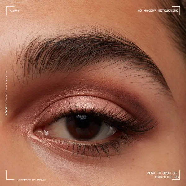 NYX Professional Makeup Zero To Brow Gel gél na obočie s aplikátorom odtieň 06 Chocolate 2 ml