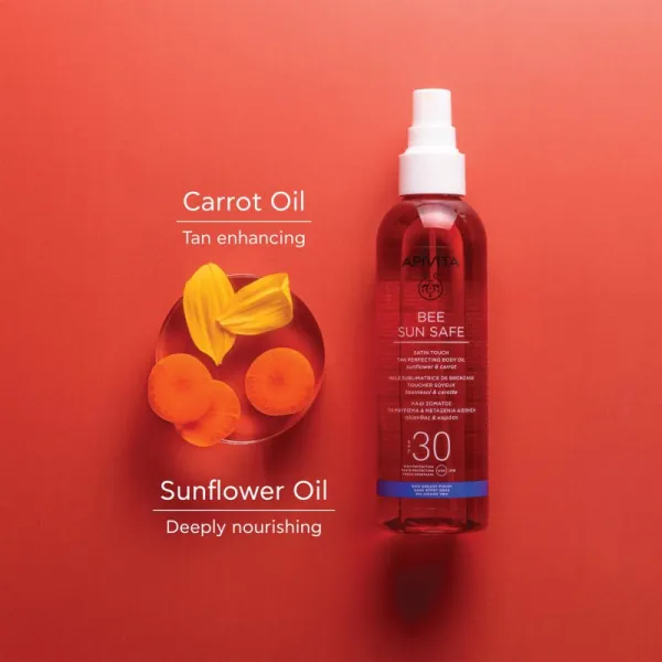 Apivita Bee Sun Safe Satin Touch Oil SPF30 olej na opaľovanie SPF 30 200 ml