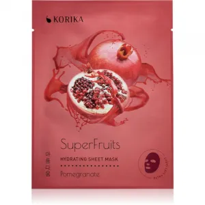KORIKA SuperFruits Pomegranate - Set of 5 Hydrating Face Sheet Masks set pleťových masiek za zvýhodnenú cenu s hydratačným účinkom Pomegranate