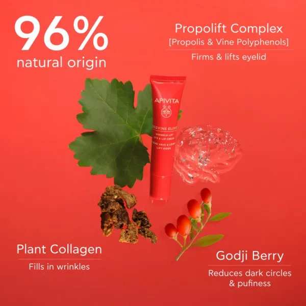 Apivita Beevine Elixir Eye & Lip cream intenzívny liftingový očný krém proti vráskam a tmavým kruhom 15 ml