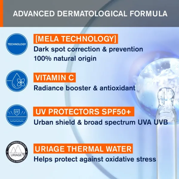 Uriage Dépiderm Anti-dark Spot Daytime Care ochranný denný krém k prevencii pigmentových škvŕn SPF 50+ 30 ml