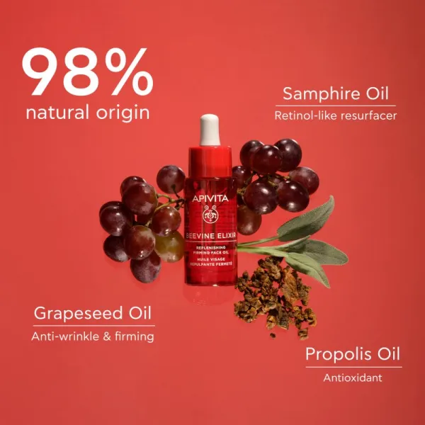Apivita Beevine Elixir Replenishing Face Oil vyživujúci pleťový olej s revitalizačným účinkom 30 ml