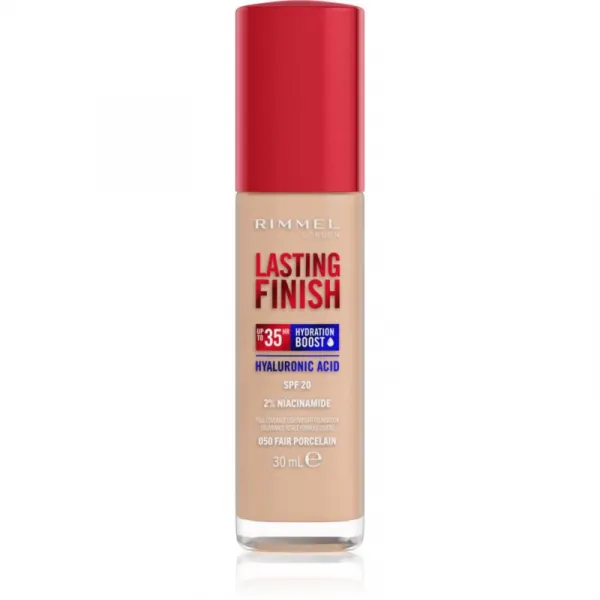 Rimmel Lasting Finish 35H Hydration Boost hydratačný make-up SPF 20 odtieň 050 Fair Porcelain 30 ml