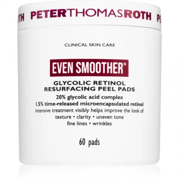 Peter Thomas Roth EVEN SMOOTHER™ Glycolic Retinol Resurfacing Peel Pads peelingové pleťové tampóny na noc 1 cps