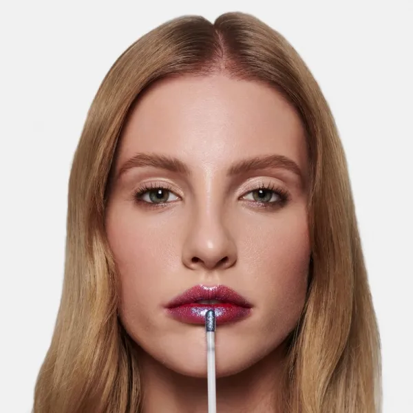 WONDERSKIN Wonder Blading Top Gloss lesk na pery s trblietkami odtieň Blue Glitter 4 ml