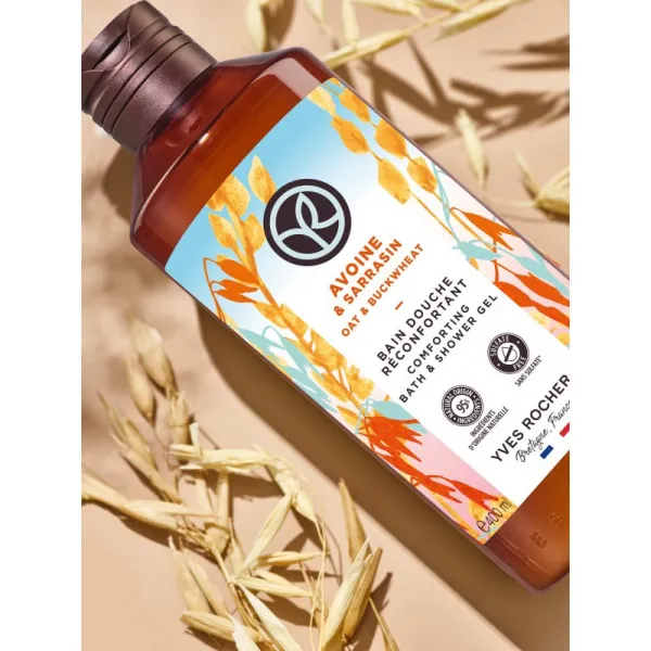 Yves Rocher Bain de Nature upokojujúci sprchový gél Oat & Buckwheat 400 ml