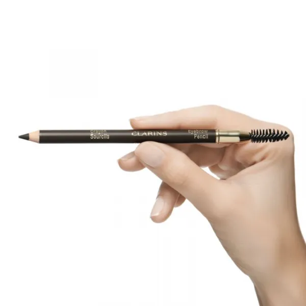 Clarins Eyebrow Crayon Sourcils ceruzka na obočie s kefkou odtieň 01 - Dark Brown 1.1 g