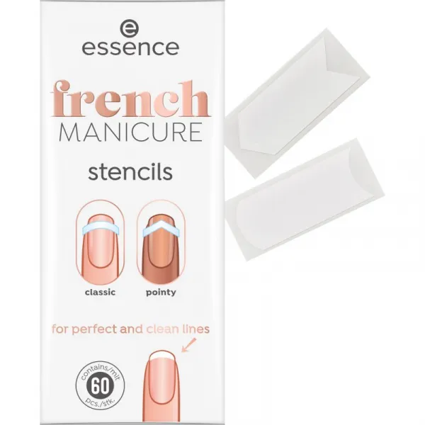 essence French MANICURE šablóny na francúzsku manikúru 60 ks