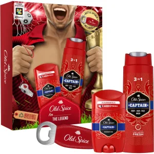 Old Spice Captain Darčeková Súprava Pre Futbalistu: Tuhý Dezodorant, Sprchový Gél, Otvárač Na Fľaše