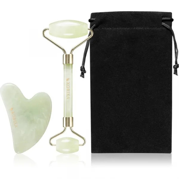 KORIKA Tools Face Roller & Gua Sha masážny valček na tvár a masážna pomôcka Jade Green