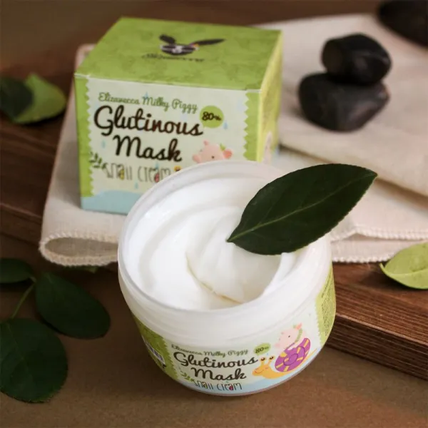 Elizavecca Milky Piggy Glutinous Mask 80% Snail Cream intenzívne hydratačná a vyživujúca maska s extraktom zo slimáka 100 g