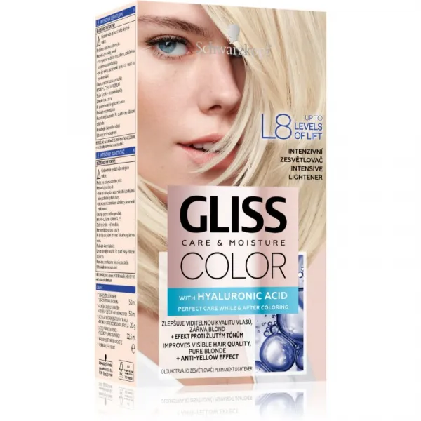 Gliss Color farba na vlasy intenzívny zosvetľovač L8