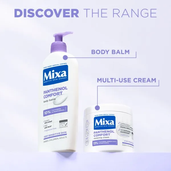 MIXA Panthenol Comfort regeneračný telový krém pre suchú až atopickú pokožku 400 ml