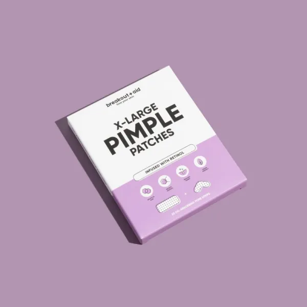 breakout + aid Pimple Patches X-Large lokálna starostlivosť proti akné s retinolom 5 ks