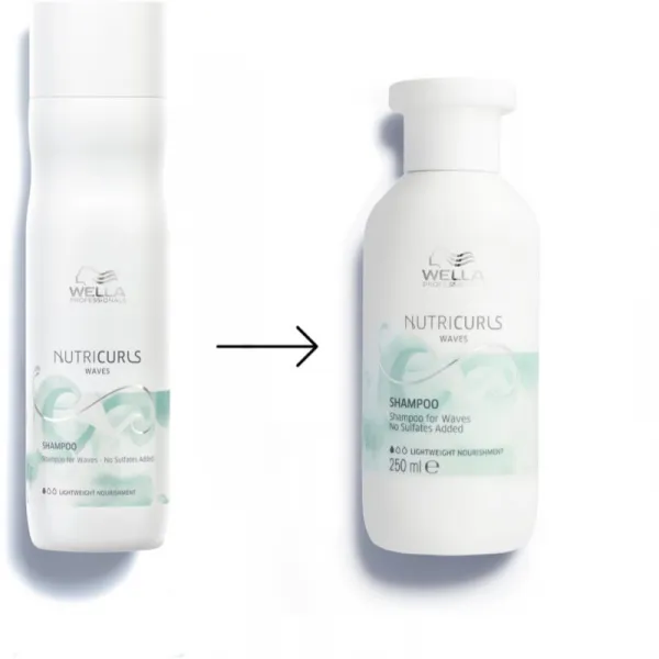 Wella Professionals Nutricurls Waves ľahký hydratačný šampón pre vlnité vlasy 250 ml