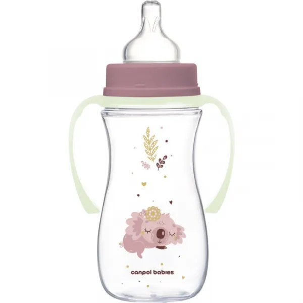 Canpol babies EasyStart Sleepy Koala 300 ml dojčenská fľaša 12 m+ Pink 300 ml