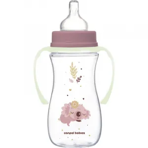 Canpol babies EasyStart Sleepy Koala 300 ml dojčenská fľaša 12 m+ Pink 300 ml
