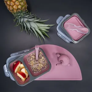 Zopa Silicone Lunch Box Small jedálenská sada Sand Beige 15x7,5 cm 1 ks