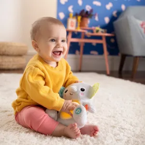 BRIGHT STARTS Hračka plyšová hudobná svietiaca Hug-a-bye Baby™ sloník 0m+