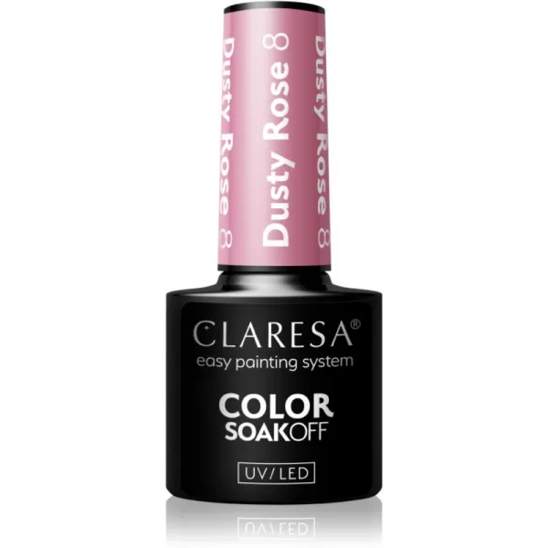 Claresa SoakOff UV/LED Color Dusty Rose gélový lak na nechty odtieň 8 5 g
