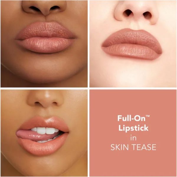 Buxom FULL-ON™ SATIN LIPSTICK krémový rúž so zväčšujúcim efektom odtieň Skin Tease 2,5 ml